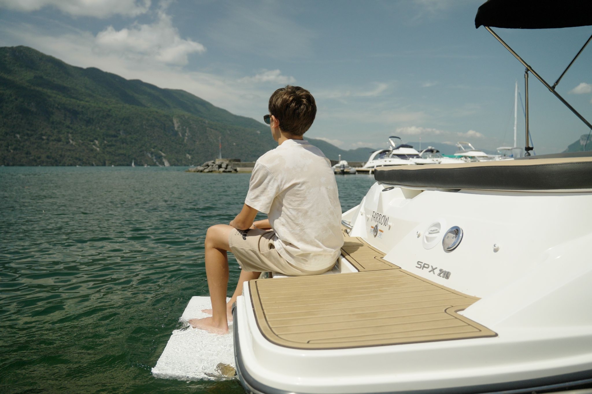 Moment à bord sur un bateau